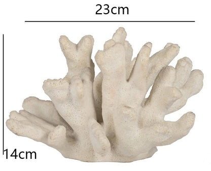 Mediterranean White Red Coral Sculpture - DIVINE DESIGN