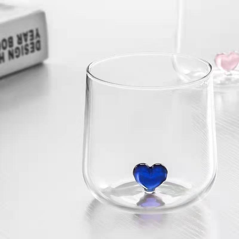 Mela Heart Shape Glass Mugs - DIVINE DESIGN