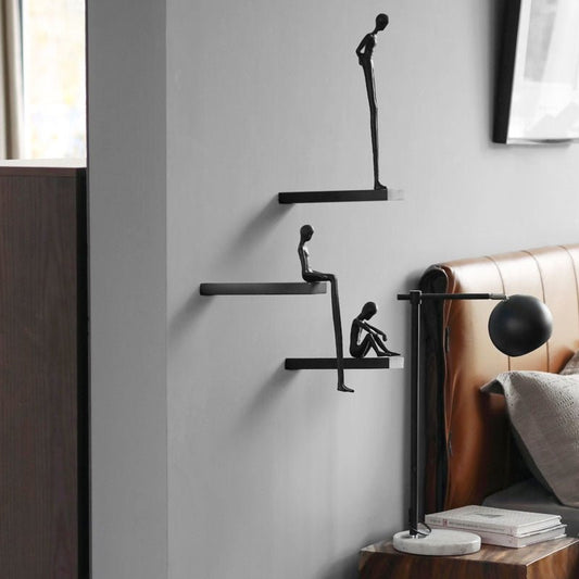 Metal Human Figurines Wall Decor Set - DIVINE DESIGN