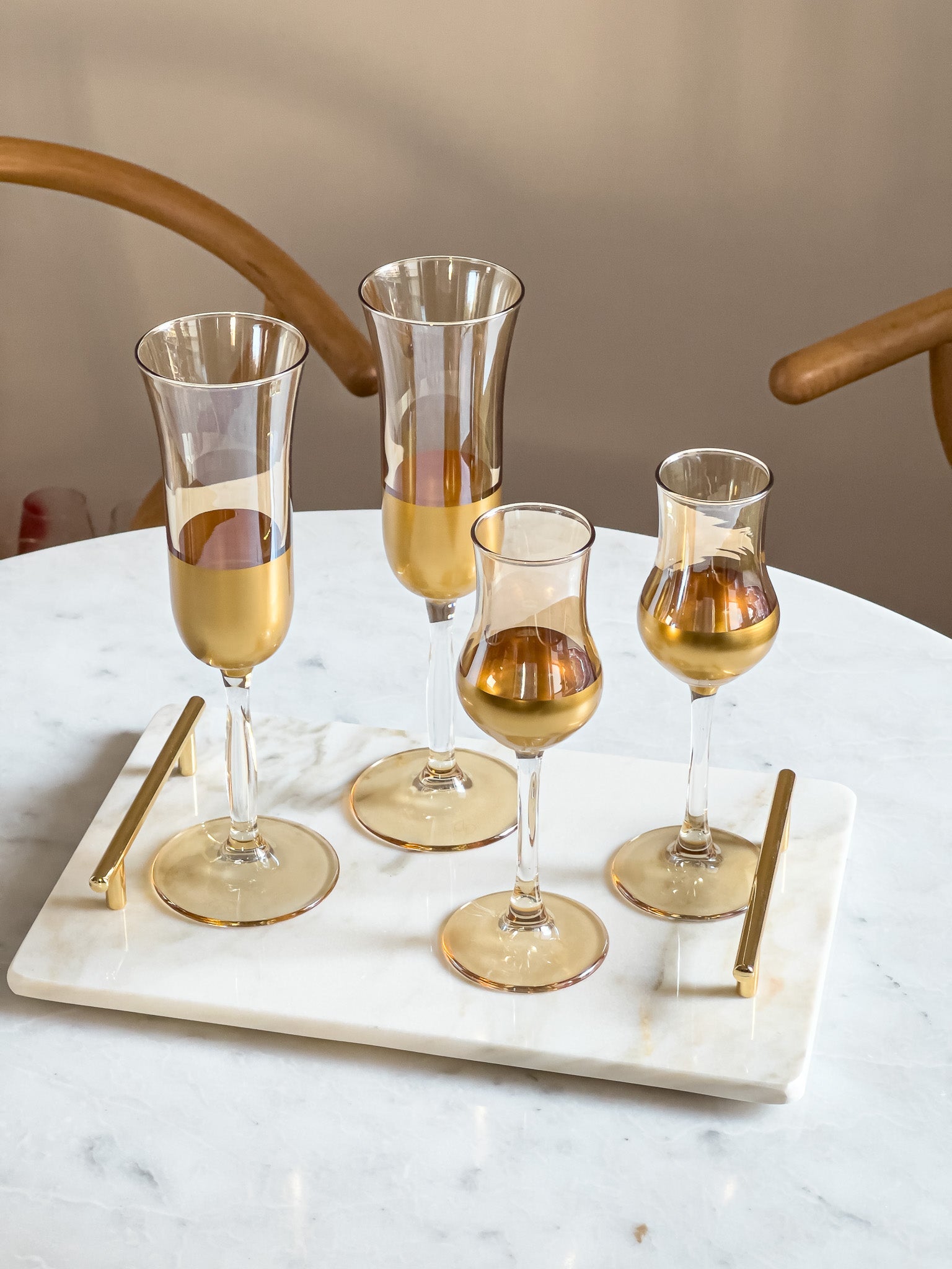 Miele Modern Gold Liqueur Glass - DIVINE DESIGN