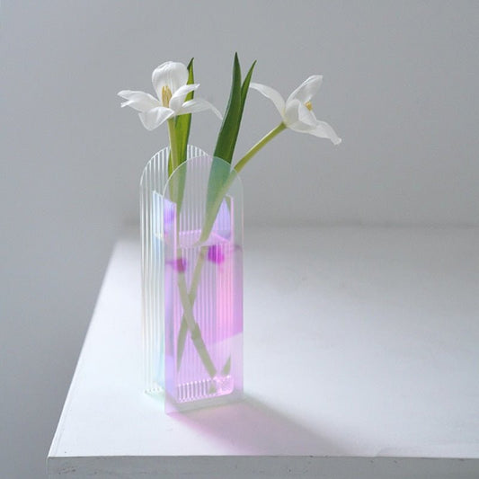 Mille Acrylic Colored Glass Vase - DIVINE DESIGN