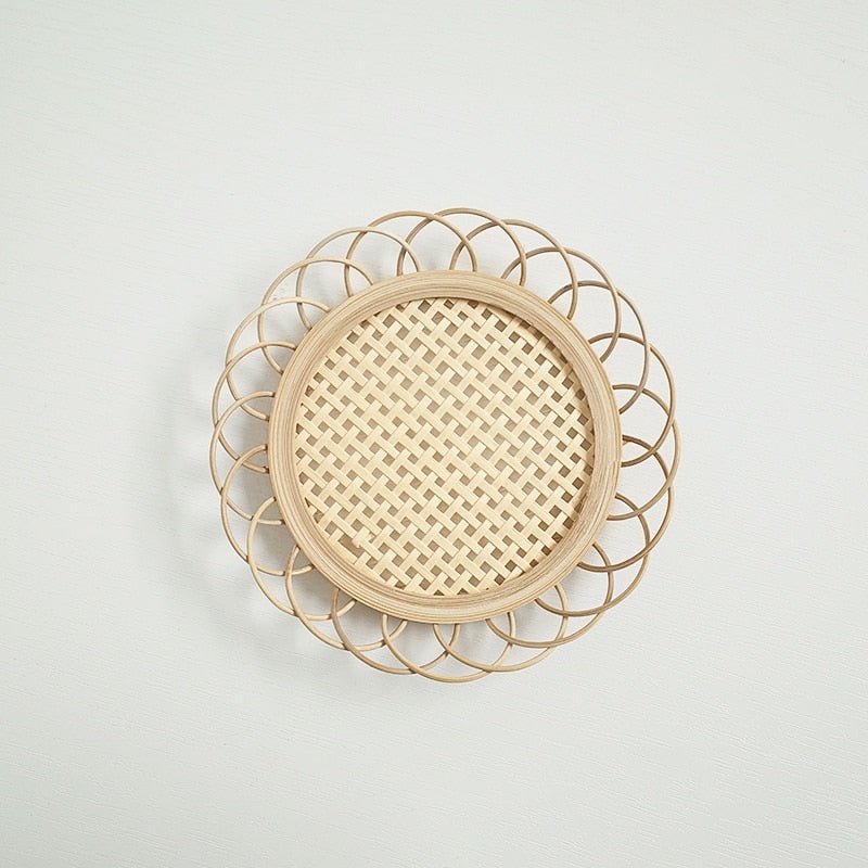 Natural Bamboo Rattan Coasters - DIVINE DESIGN