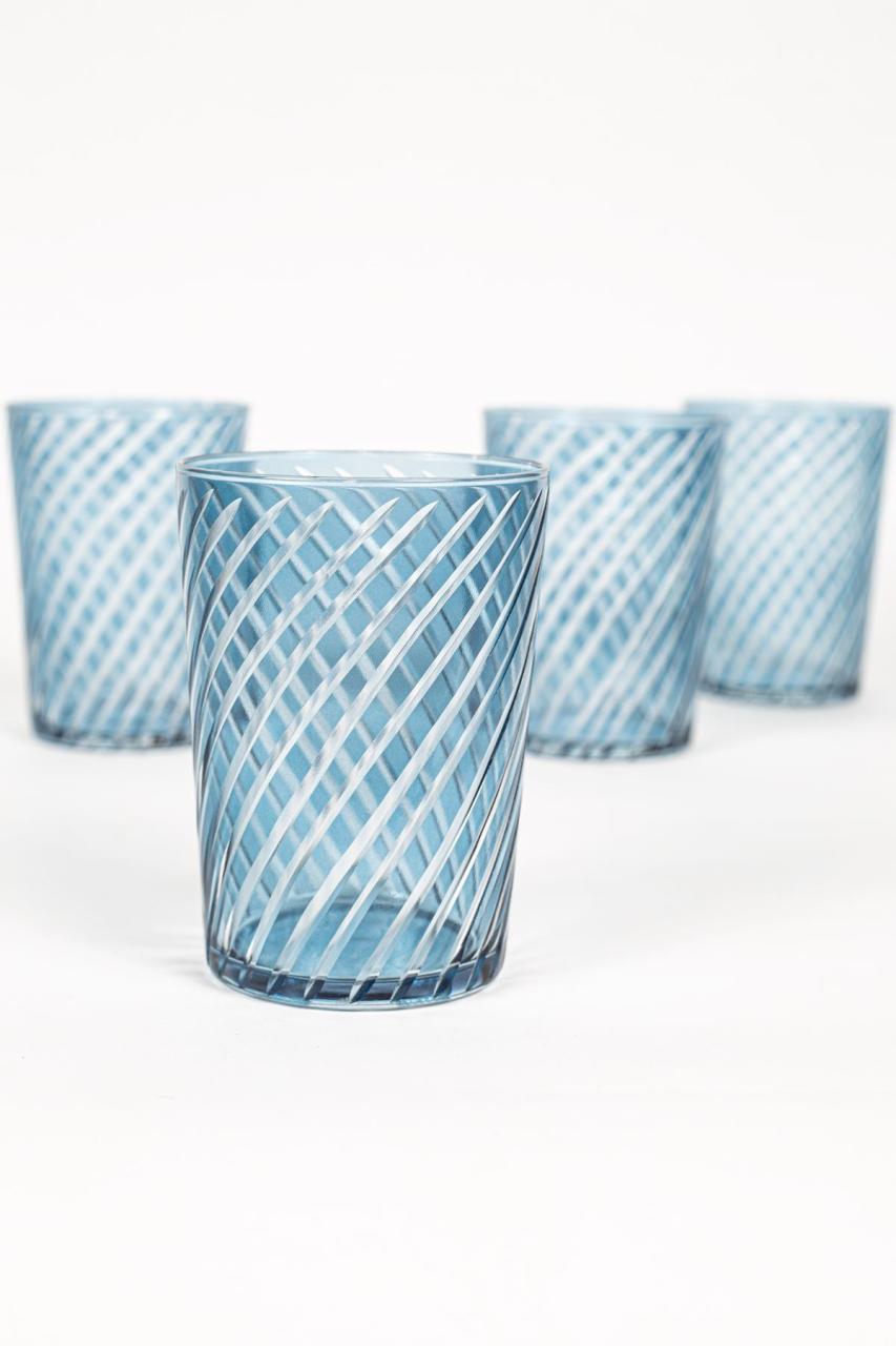 Rome Crystal Vintage Colored Water Glass - DIVINE DESIGN