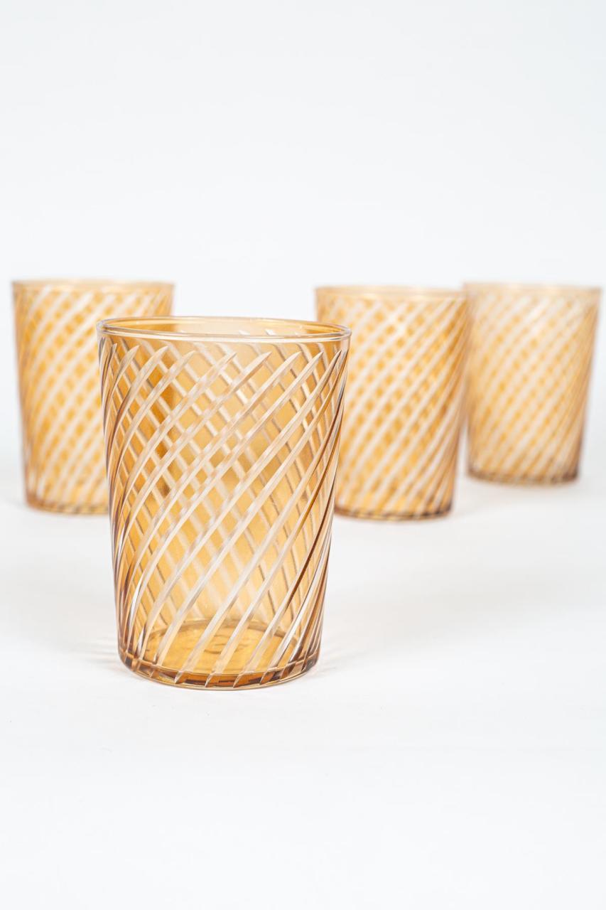 Rome Crystal Vintage Colored Water Glass - DIVINE DESIGN