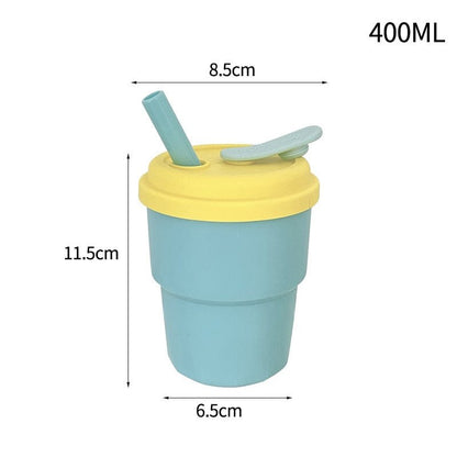 Silicone Straw Cup with Lid - DIVINE DESIGN