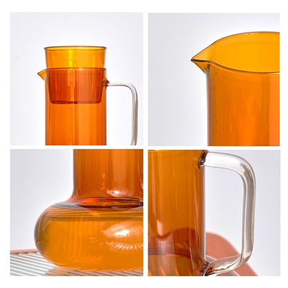 Sola Colored Glass Pitcher with Tumbler Lid - DIVINE DESIGN