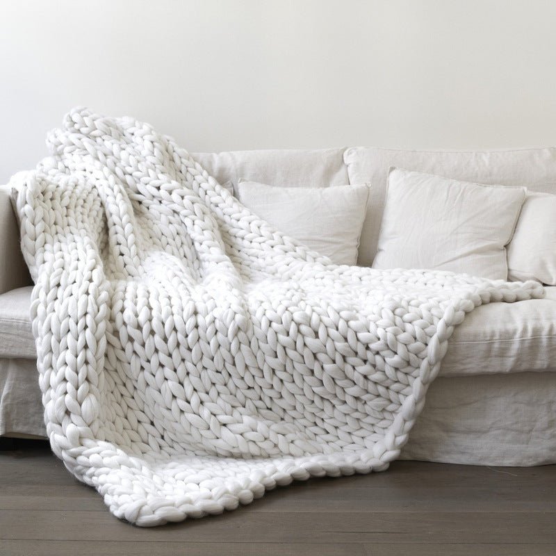 Tepi Thick Wool and Cashmere Throw Blanket - DIVINE DESIGN