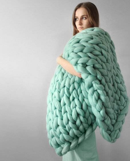 Tepi Thick Wool and Cashmere Throw Blanket - DIVINE DESIGN