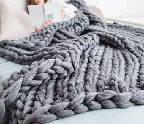 Tepi Thick Wool and Cashmere Throw Blanket - DIVINE DESIGN