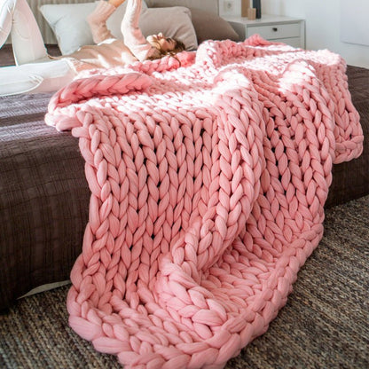 Tepi Thick Wool and Cashmere Throw Blanket - DIVINE DESIGN