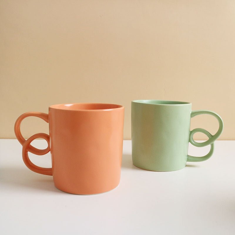 Twine Double Handle Ceramic Mug - DIVINE DESIGN