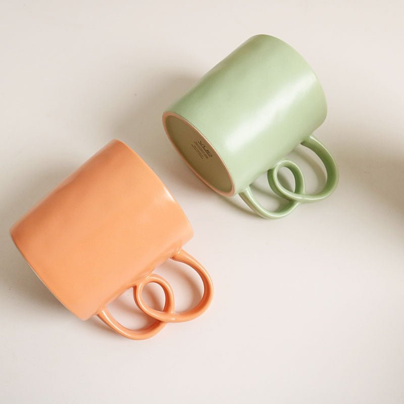 Twine Double Handle Ceramic Mug - DIVINE DESIGN