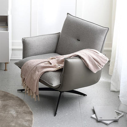 Upholstered Swivel Recliner Accent Chair - DIVINE DESIGN