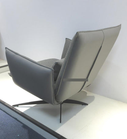 Upholstered Swivel Recliner Accent Chair - DIVINE DESIGN