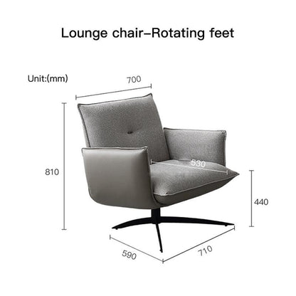 Upholstered Swivel Recliner Accent Chair - DIVINE DESIGN