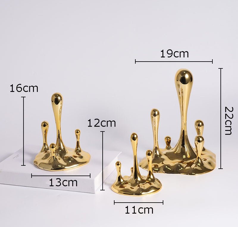 Water Droplets Resin Sculpture - DIVINE DESIGN