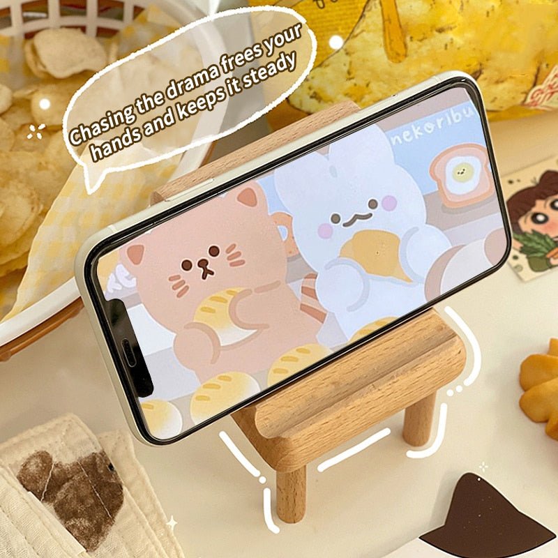 Wood Chair Shaped Phone Holder Stand - DIVINE DESIGN